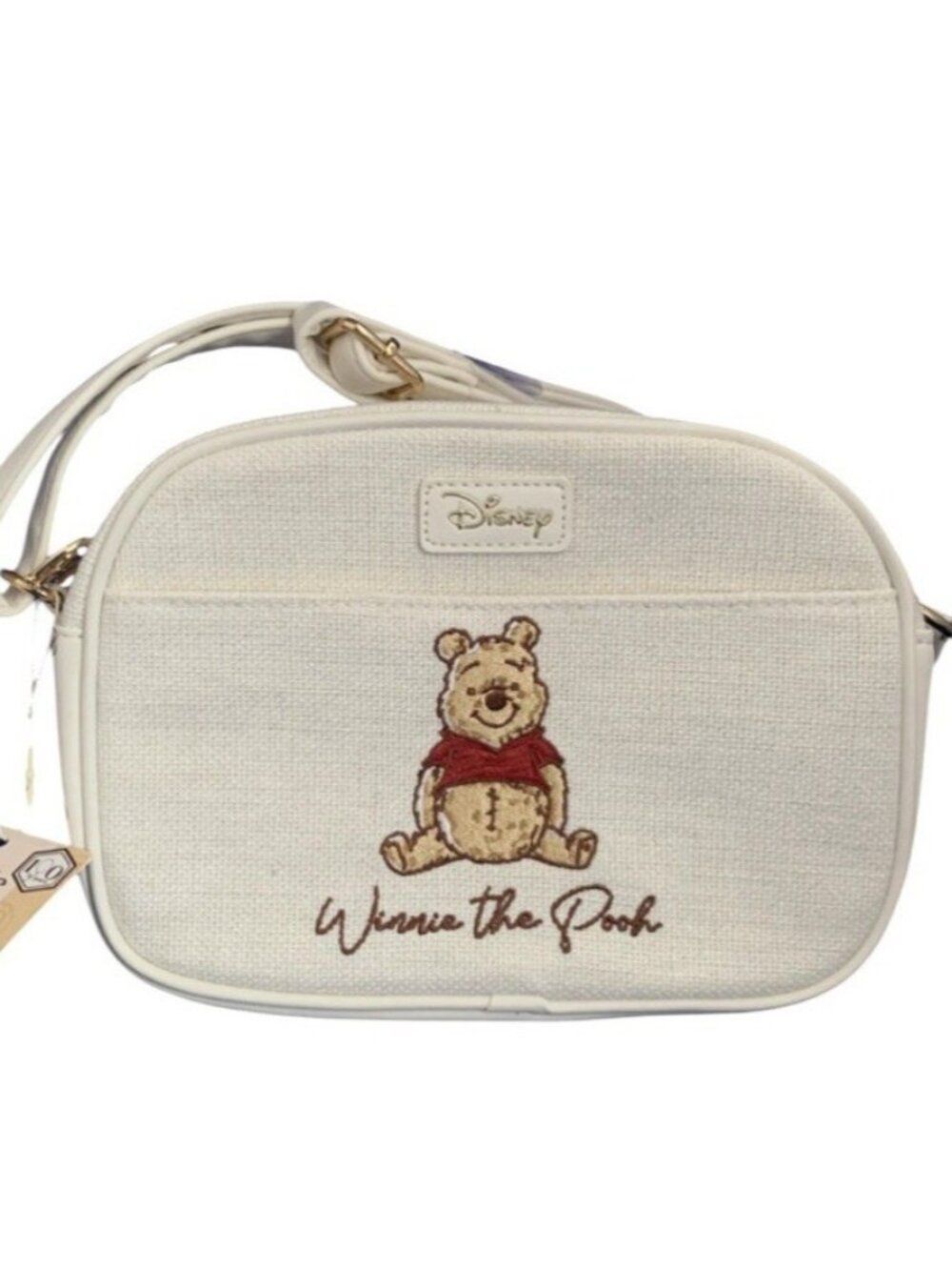 Primark x Disney Winnie the Pooh Creme Woven Canvas Camera Bag Crossbody NWT